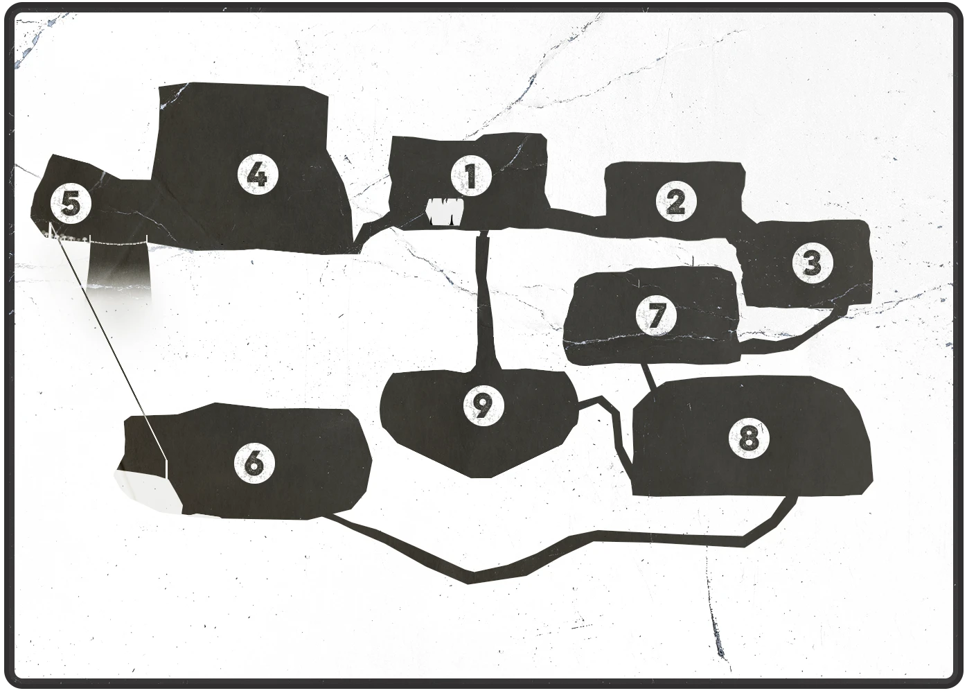 Image of adventure map for the GM with labels